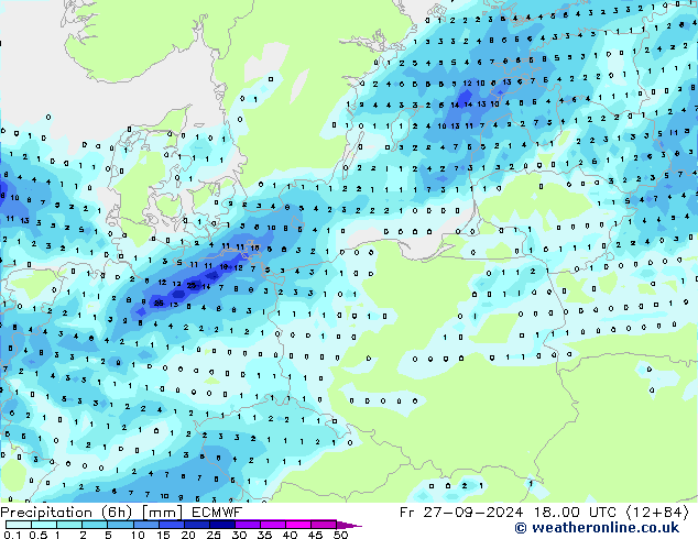 Z500/Rain (+SLP)/Z850 ECMWF Sex 27.09.2024 00 UTC