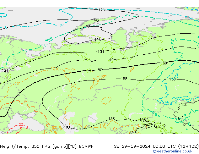 Z500/Regen(+SLP)/Z850 ECMWF zo 29.09.2024 00 UTC