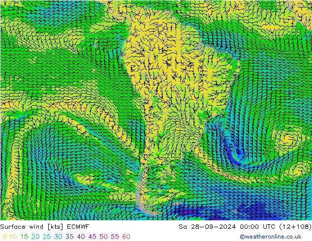  10 m ECMWF  28.09.2024 00 UTC