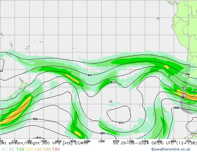 Corrente a getto ECMWF dom 29.09.2024 06 UTC