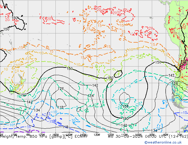 Z500/Rain (+SLP)/Z850 ECMWF Mo 30.09.2024 06 UTC