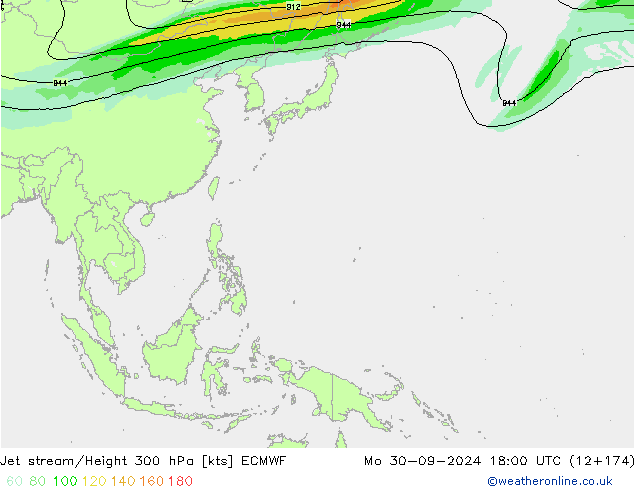 Jet stream ECMWF Seg 30.09.2024 18 UTC