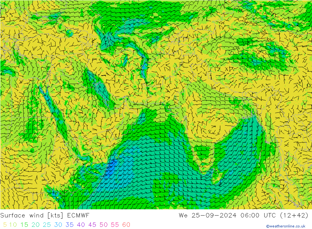 Surface wind ECMWF St 25.09.2024 06 UTC