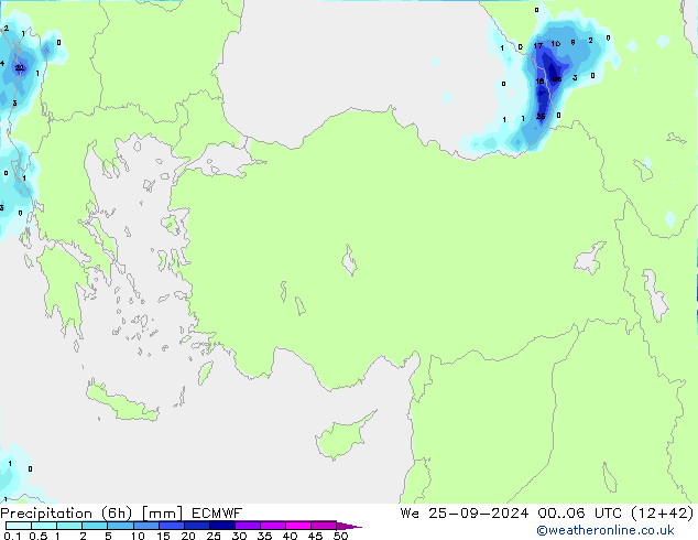 Z500/Yağmur (+YB)/Z850 ECMWF Çar 25.09.2024 06 UTC