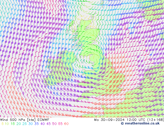  500 hPa ECMWF  30.09.2024 12 UTC