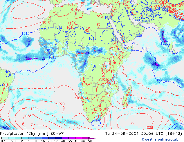 opad (6h) ECMWF wto. 24.09.2024 06 UTC