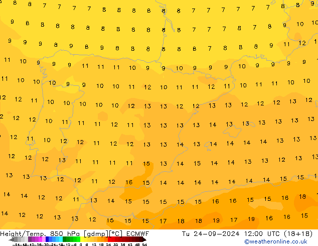 Z500/Rain (+SLP)/Z850 ECMWF Tu 24.09.2024 12 UTC