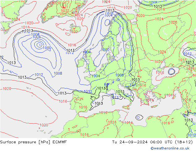 pression de l'air ECMWF mar 24.09.2024 06 UTC