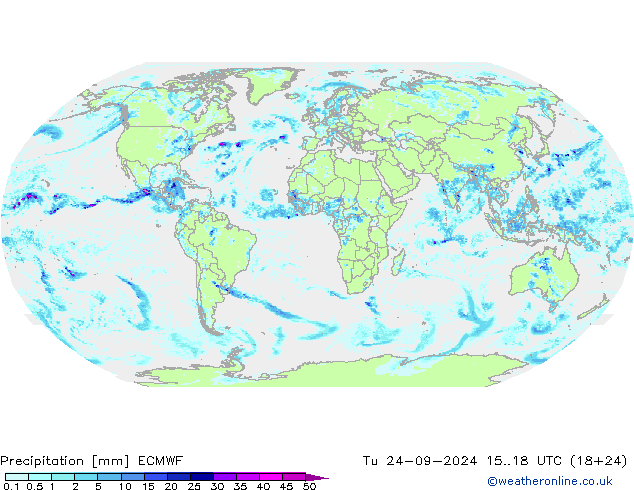 осадки ECMWF вт 24.09.2024 18 UTC