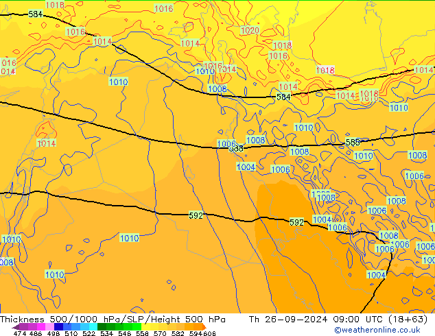 Thck 500-1000hPa ECMWF Qui 26.09.2024 09 UTC