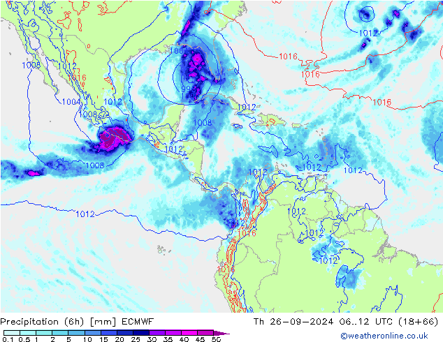 Z500/Rain (+SLP)/Z850 ECMWF  26.09.2024 12 UTC