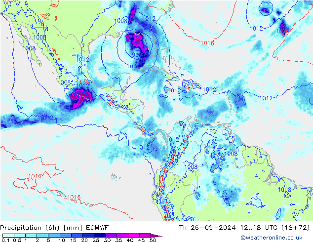 Z500/Rain (+SLP)/Z850 ECMWF  26.09.2024 18 UTC