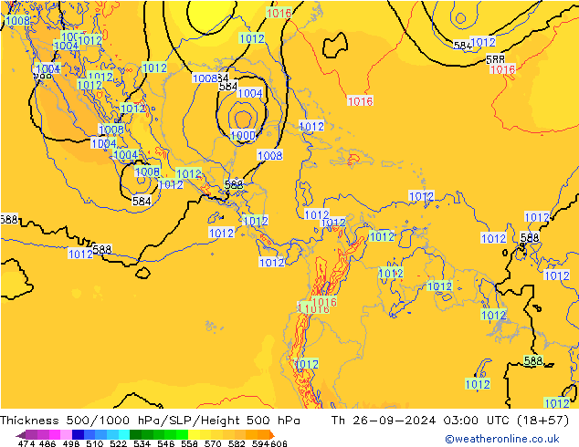 Thck 500-1000hPa ECMWF jeu 26.09.2024 03 UTC