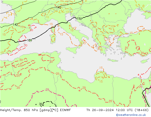 Z500/Regen(+SLP)/Z850 ECMWF do 26.09.2024 12 UTC