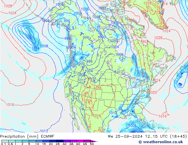 opad ECMWF śro. 25.09.2024 15 UTC