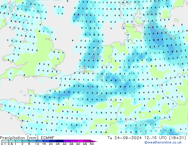 Precipitación ECMWF mar 24.09.2024 15 UTC