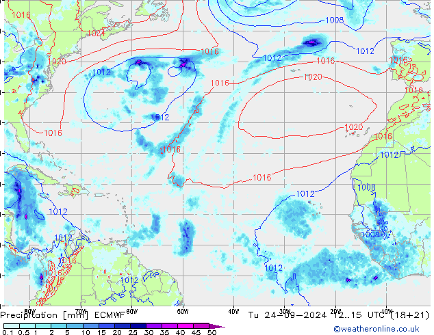 Précipitation ECMWF mar 24.09.2024 15 UTC