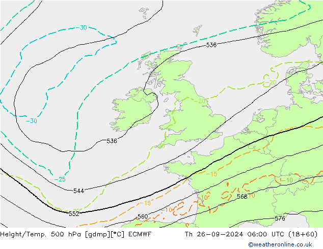 Z500/Rain (+SLP)/Z850 ECMWF  26.09.2024 06 UTC