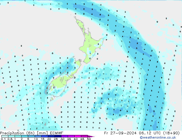 Z500/Rain (+SLP)/Z850 ECMWF pt. 27.09.2024 12 UTC