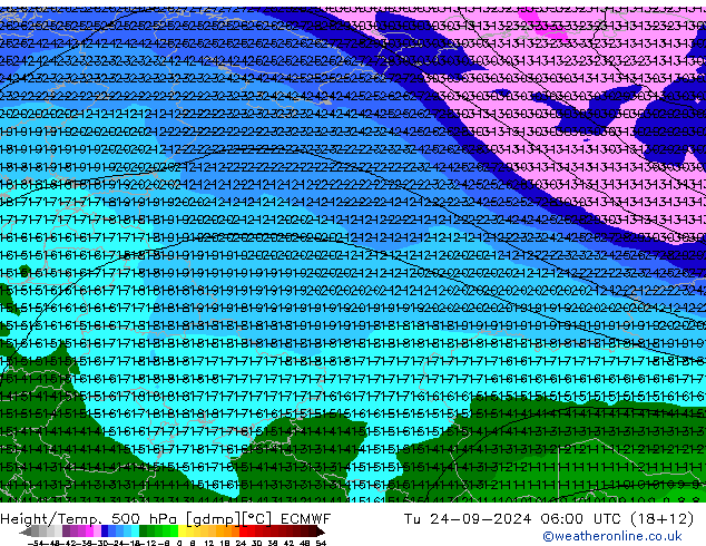 Z500/Rain (+SLP)/Z850 ECMWF mar 24.09.2024 06 UTC