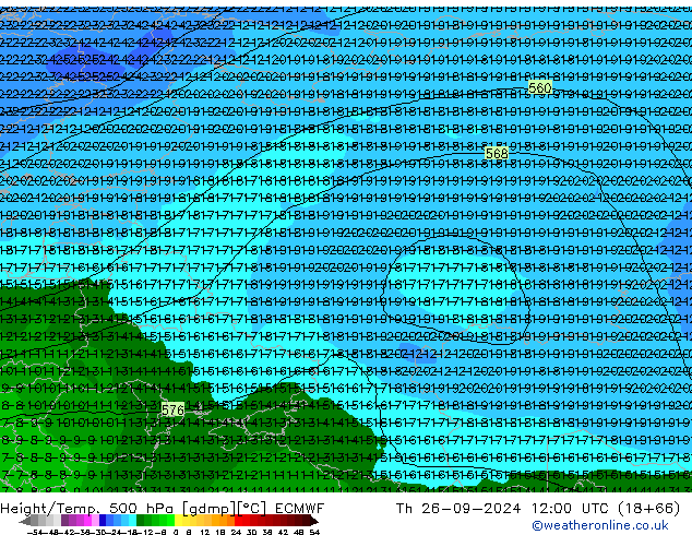 Z500/Regen(+SLP)/Z850 ECMWF do 26.09.2024 12 UTC