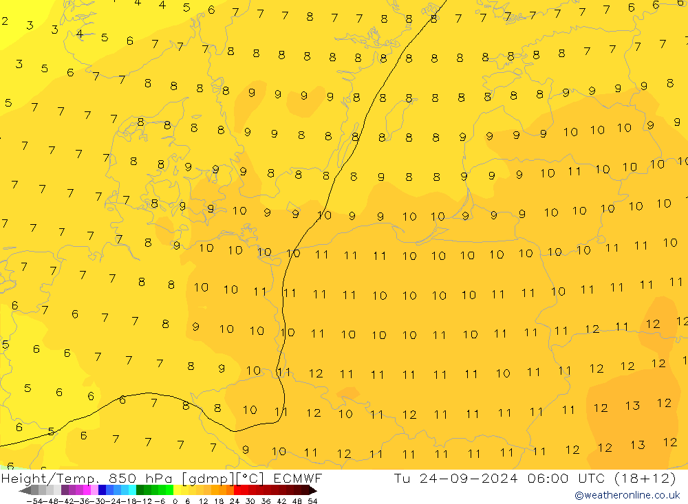 Z500/Rain (+SLP)/Z850 ECMWF mar 24.09.2024 06 UTC