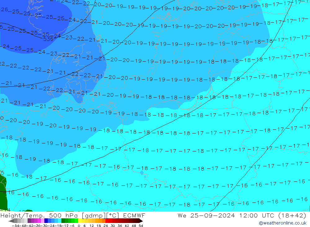 Z500/Rain (+SLP)/Z850 ECMWF ср 25.09.2024 12 UTC