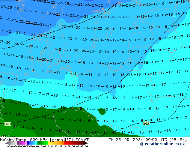 Z500/Rain (+SLP)/Z850 ECMWF Th 26.09.2024 00 UTC