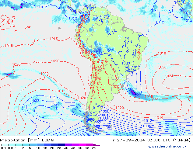 Precipitation ECMWF Fr 27.09.2024 06 UTC