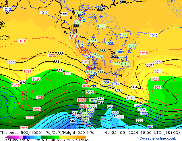 Thck 500-1000hPa ECMWF  23.09.2024 18 UTC