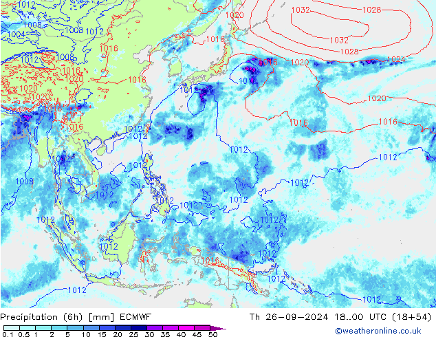 Z500/Rain (+SLP)/Z850 ECMWF Qui 26.09.2024 00 UTC