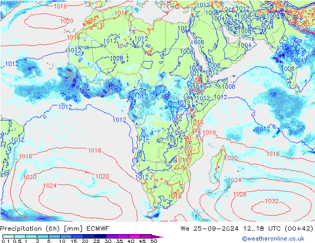 Z500/Rain (+SLP)/Z850 ECMWF ср 25.09.2024 18 UTC