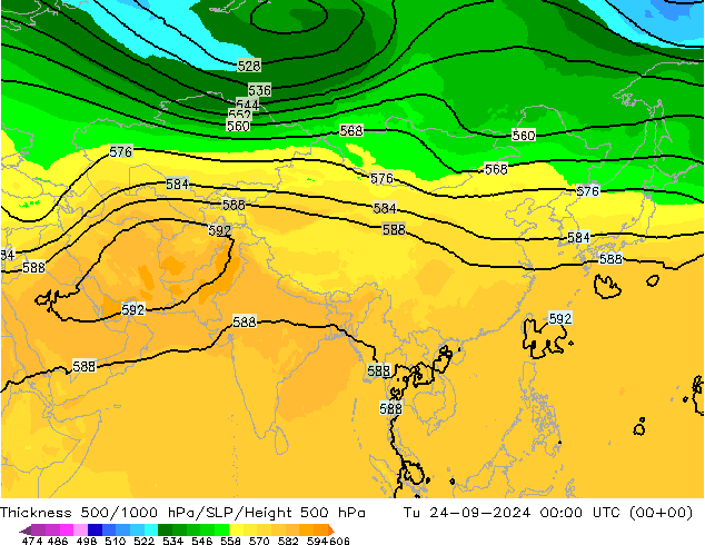 Thck 500-1000hPa ECMWF Tu 24.09.2024 00 UTC