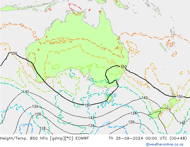 Z500/Rain (+SLP)/Z850 ECMWF чт 26.09.2024 00 UTC