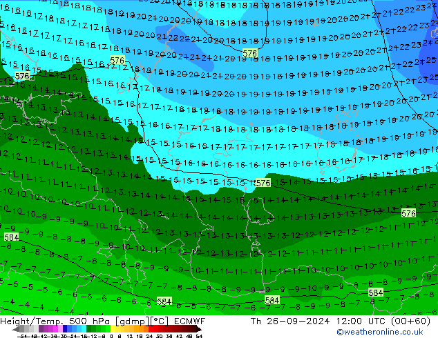 Z500/Rain (+SLP)/Z850 ECMWF Th 26.09.2024 12 UTC