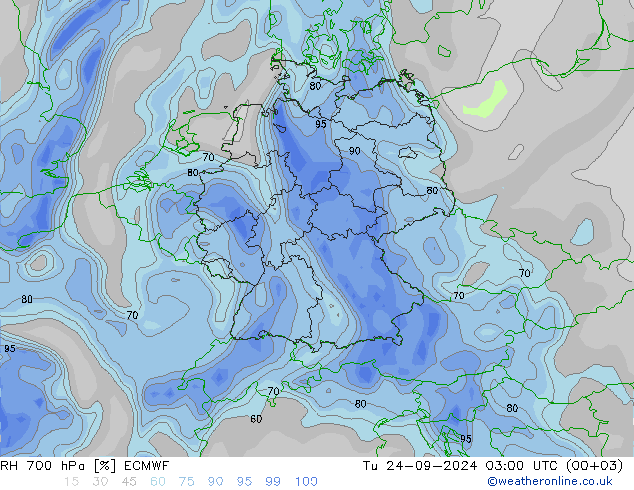 RH 700 hPa ECMWF Ter 24.09.2024 03 UTC