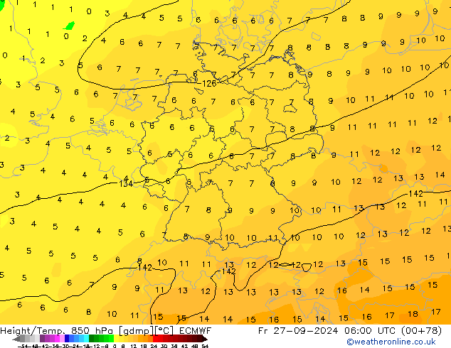 Z500/Rain (+SLP)/Z850 ECMWF  27.09.2024 06 UTC