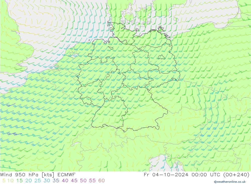  950 hPa ECMWF  04.10.2024 00 UTC