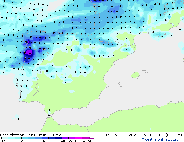 Z500/Regen(+SLP)/Z850 ECMWF do 26.09.2024 00 UTC