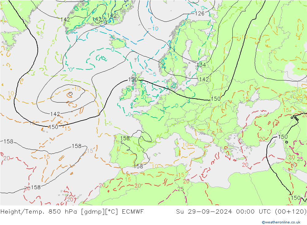 Z500/Regen(+SLP)/Z850 ECMWF zo 29.09.2024 00 UTC