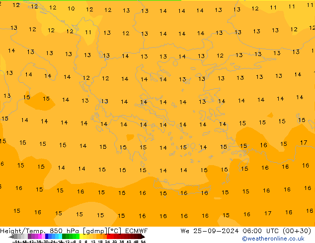 Z500/Rain (+SLP)/Z850 ECMWF śro. 25.09.2024 06 UTC