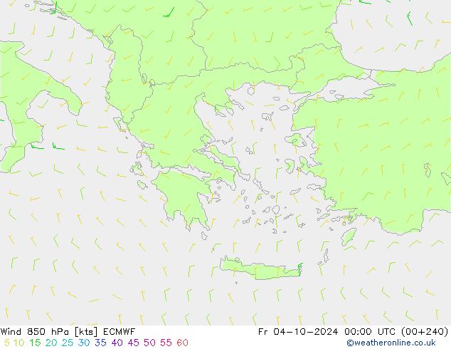 Wind 850 hPa ECMWF Fr 04.10.2024 00 UTC