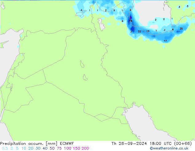 Precipitation accum. ECMWF Th 26.09.2024 18 UTC