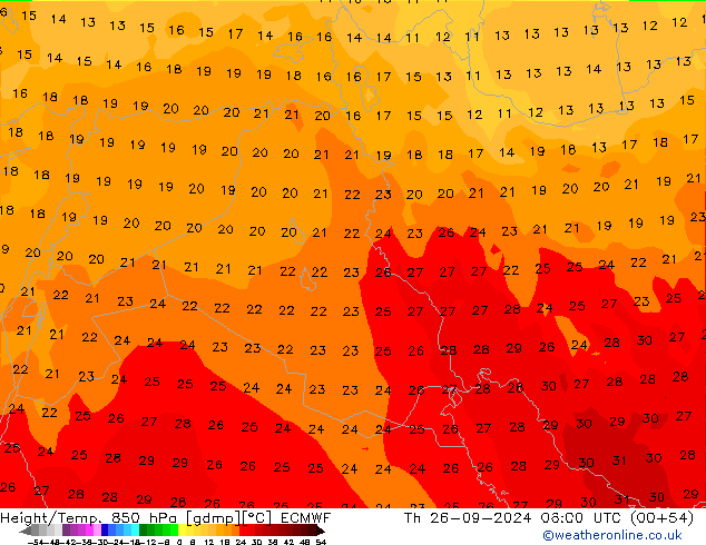 Z500/Rain (+SLP)/Z850 ECMWF Do 26.09.2024 06 UTC