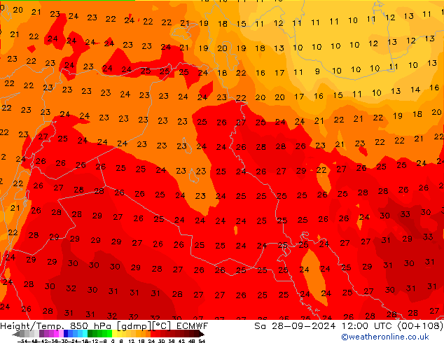 Z500/Rain (+SLP)/Z850 ECMWF Sa 28.09.2024 12 UTC