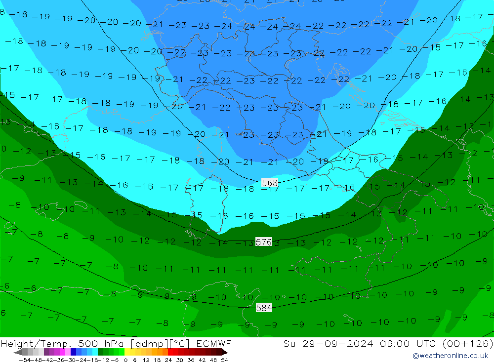 Z500/Rain (+SLP)/Z850 ECMWF dom 29.09.2024 06 UTC