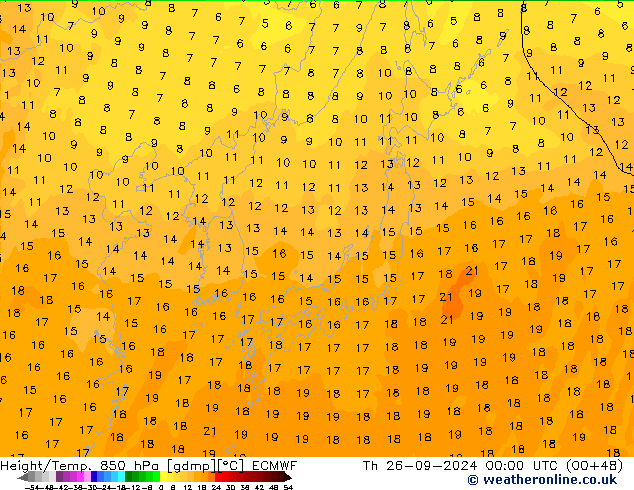 Z500/Rain (+SLP)/Z850 ECMWF gio 26.09.2024 00 UTC