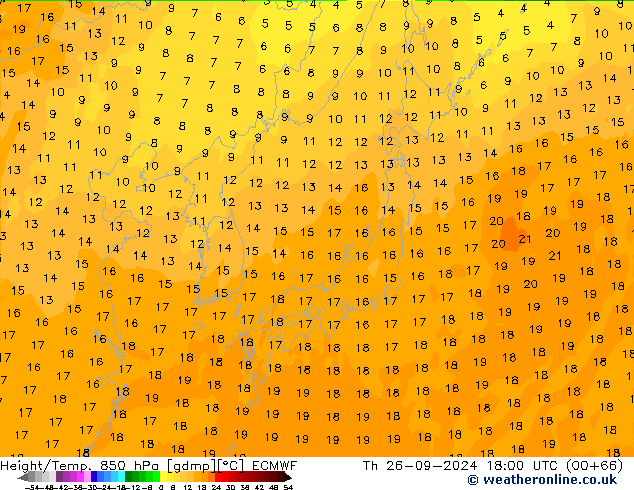 Z500/Rain (+SLP)/Z850 ECMWF gio 26.09.2024 18 UTC