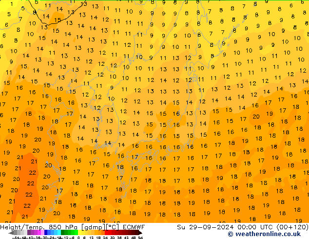 Z500/Rain (+SLP)/Z850 ECMWF nie. 29.09.2024 00 UTC