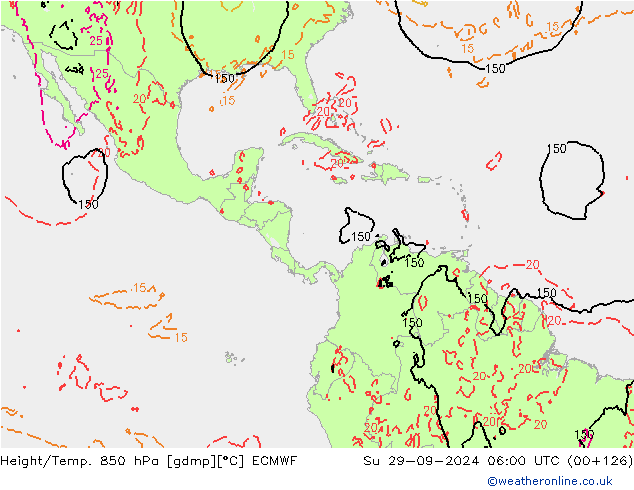 Z500/Rain (+SLP)/Z850 ECMWF Dom 29.09.2024 06 UTC